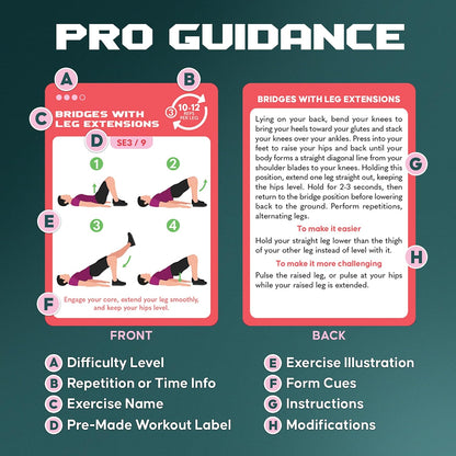 Abs and Core Exercise Cards – 75+ Workout Cards to Help Build Core Strength, Stability, Outdoor, Work from Home Fitness Workout