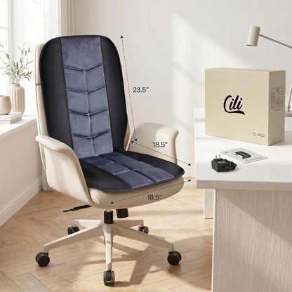 Massage Chair Pad,Back Massager with Heat,Massage Seat Cushion with 10 Vibration Motors,30-60-90 Minutes Heating Options,Chair Massager for Office Chair, Home Office Use, Relaxation Gift