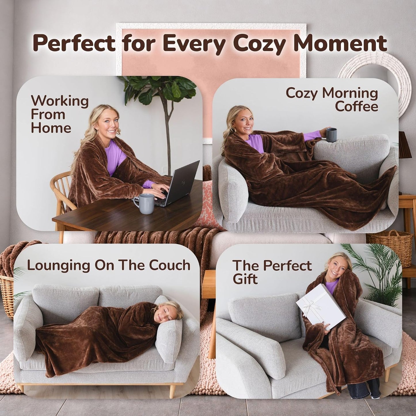 Wearable Blankets for Women & Men, Graduation Day Gift for Her, Cozy Gifts for Women, Wife Birthday Gifts Ideas
