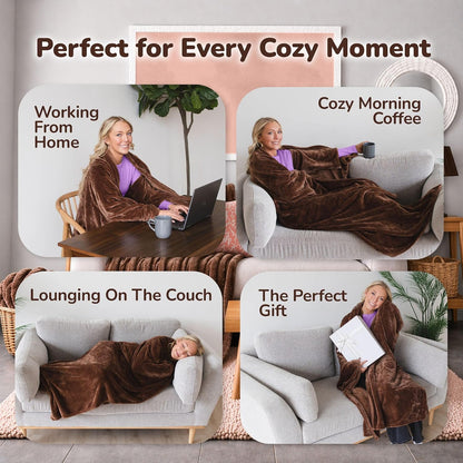 Super Blanky Wearable Blankets for Women & Men, Dorm Room Essentials, Gift for Her, Gifts for Women, Wife Birthday Gift Ideas