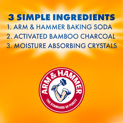 Arm & Hammer Fragrance Free Refillable Moisture Absorber and Odor Eliminator 14 oz. Tub