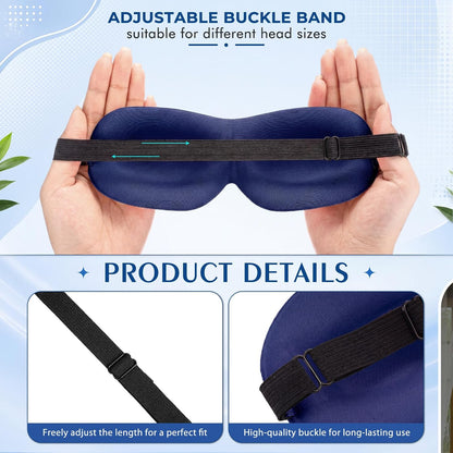 Bonuci 20 Pack Sleep Mask Blackout 3D Eye Mask for Ultralight Sleeping Night Blindfold Eye Covers with Adjustable Strap for Men Women Travel Gift Back and Side Sleeper (Dark Purple)