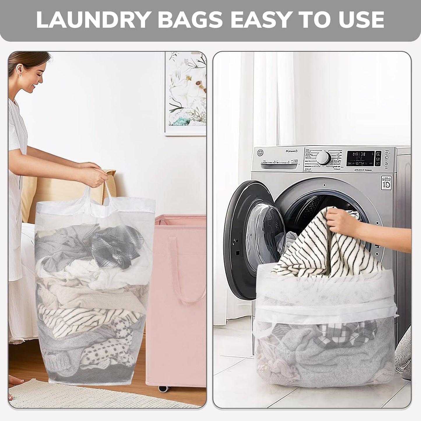 Goodpick 75L Laundry Basket with Wheels & Removable Wash Bag for Dorm | Rolling Laundry Basket with Handles for Dirty Clothes, Fodable Hamper for Laundry Room, Dorm Room Essentials, Grey