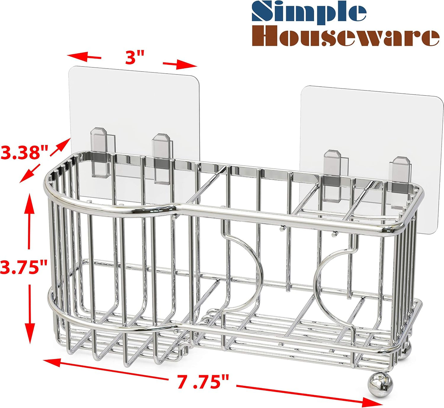 Simple Houseware Multi-Functional 6 Slots Toothbrush Holder, Bronze