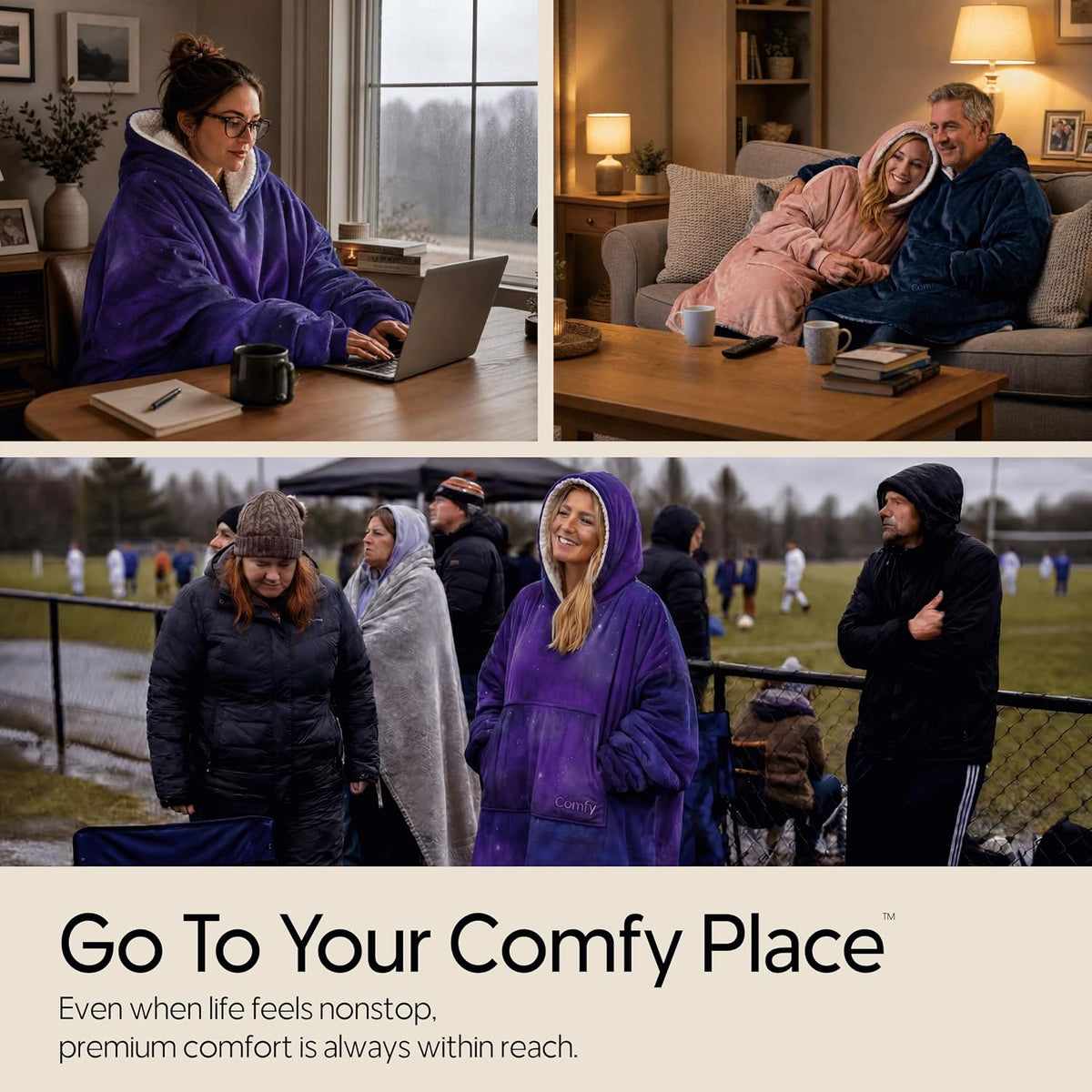 THE COMFY Original | Shark Tank | Patented | Sherpa Wearable Blanket Hoodie