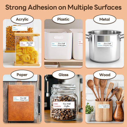 1" x 3" Removable Freezer Labels, 350 Labels, 2 Colors | Preprinted Date and Contents Fields Speed Food Rotation, Removable Adhesive Is Designed for Containers Used in Cold Storage