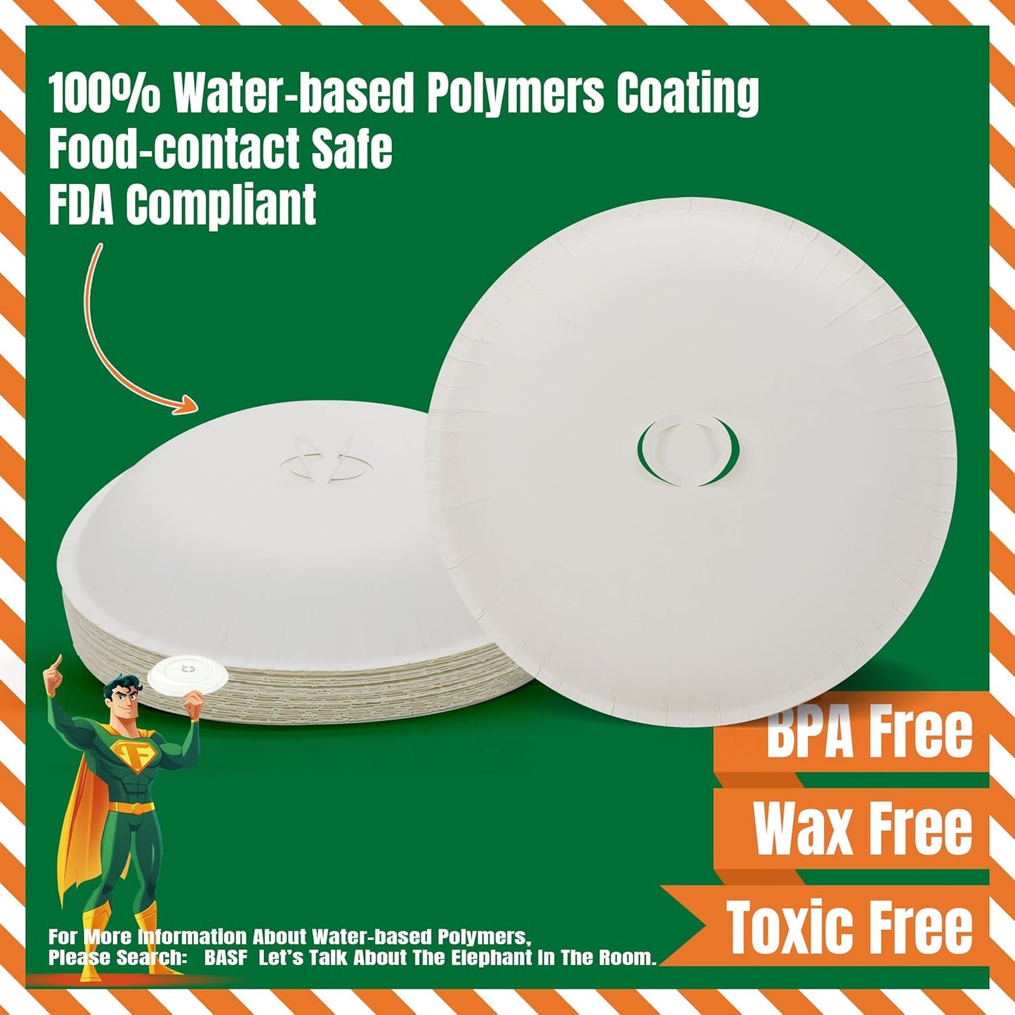 Paper Microwave Cover, 10 Inch Disposable Splatter Guard for Food, 25 Pack | BPA Free, Non Toxic, Non Plastic, Food Grade Paper, Microwave Safe, Heat Resistant, Splatter Protection, Steam Vent Design
