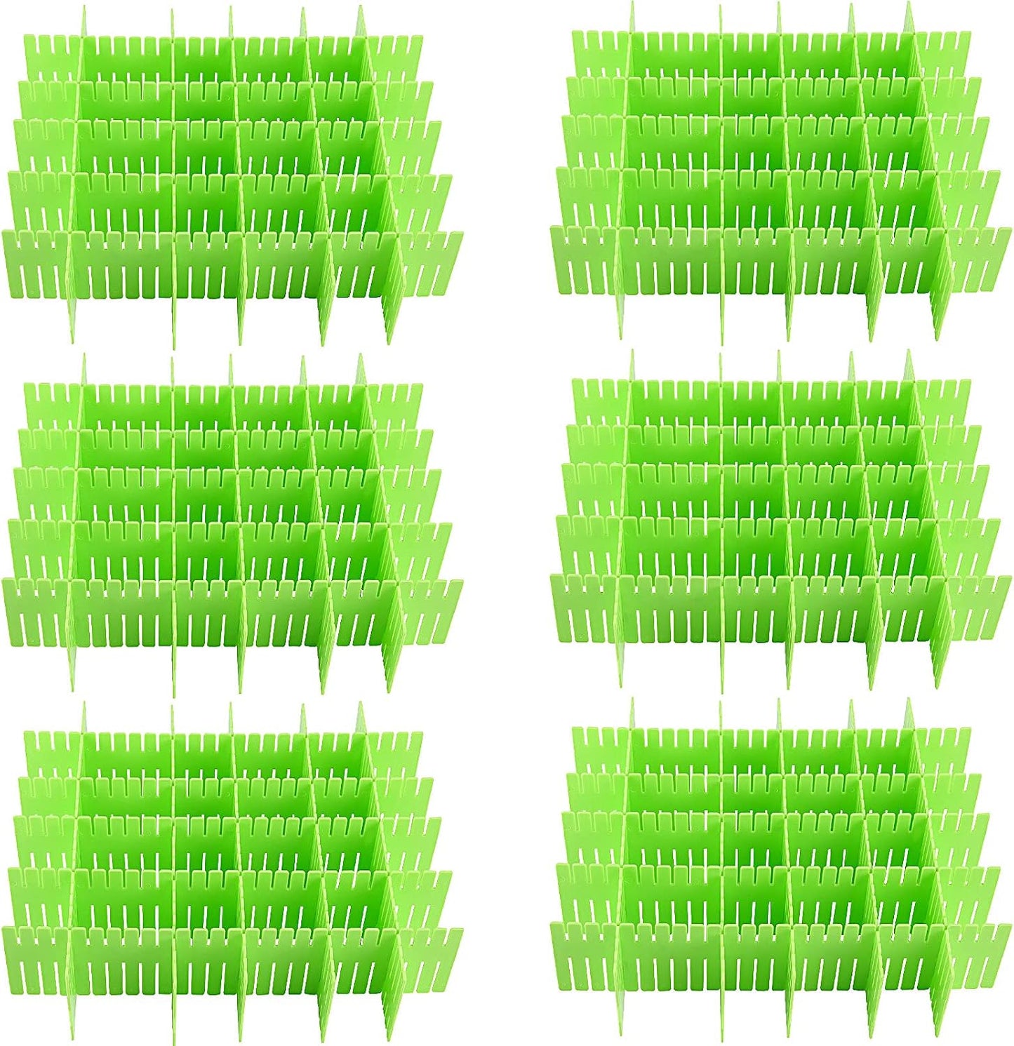 ZOENHOU 60 PCS DIY Drawer Divider Organizers, Pink Grid Drawer Dividers, Adjustable Premium Plastic Organizers for Makeup Drawers Desktop Kitchen Drawer Organizers and Storage, 12.6 x 2.76 Inch