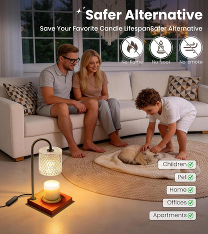 TigQiang Candle Warmer Lamp with Timer, Birthday Gifts for Women, Amber