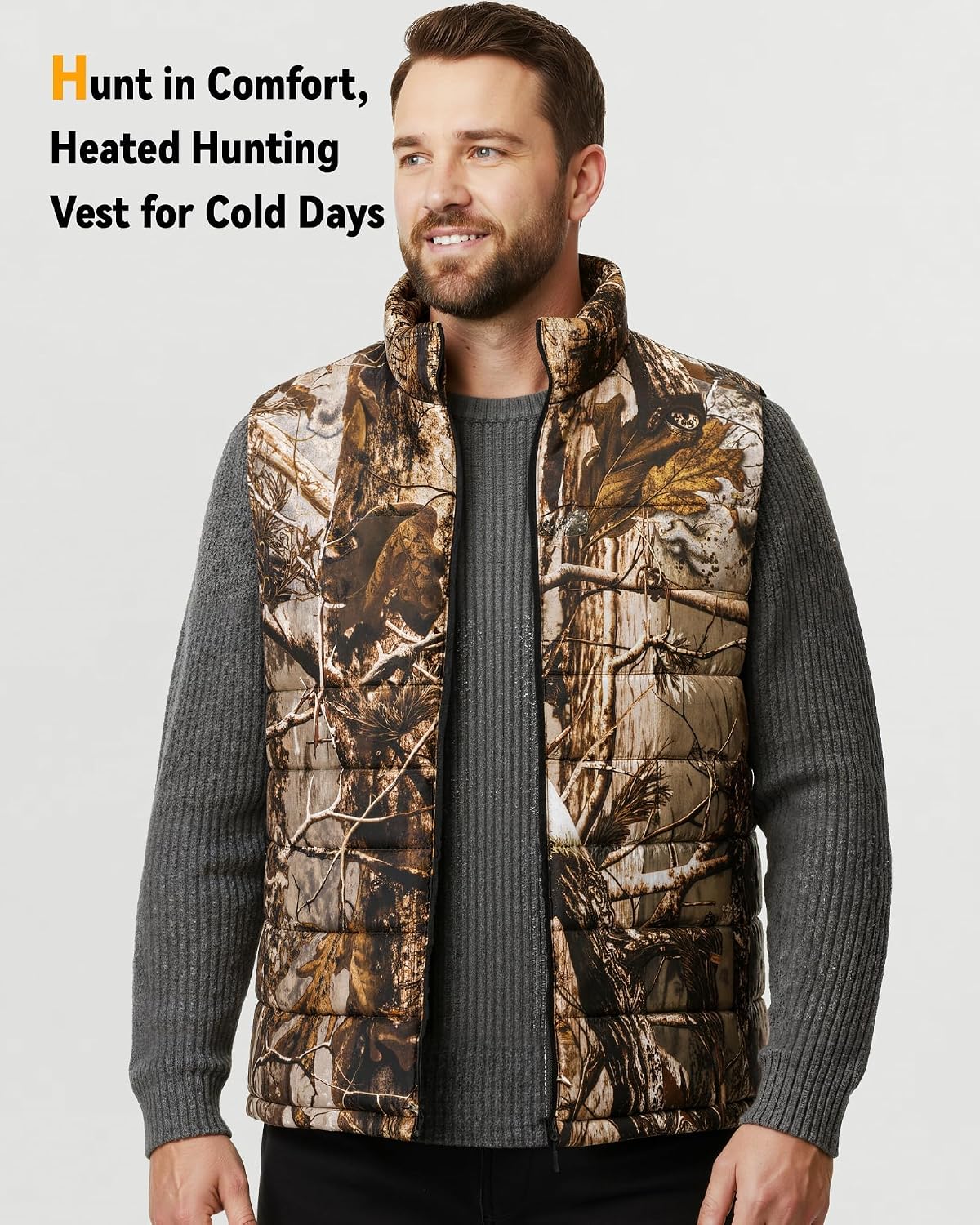 Wulcea Graphene Heated Vest For Men 7.4V Fast Charge Large Capacity Battery