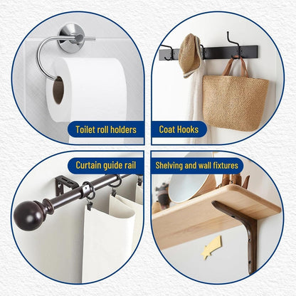 Kenbry Drywall Anchor Repair Kit,1.96' x 39.37' Patch Easy Cut for Fast Loose Anchors Fix, No Need to Redrill or Fill, Ideal for Most of Surfaces