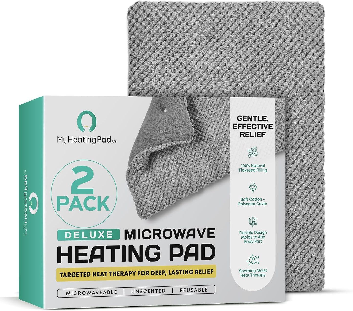 My Heating Pad Microwave Heating Pad - Moist Microwavable Heating Pads for Joints and Muscles Relief - Microwave Hot Pack Heat Pad for Cramps - Chilled or Heated Pad Therapy - Purple Unscented