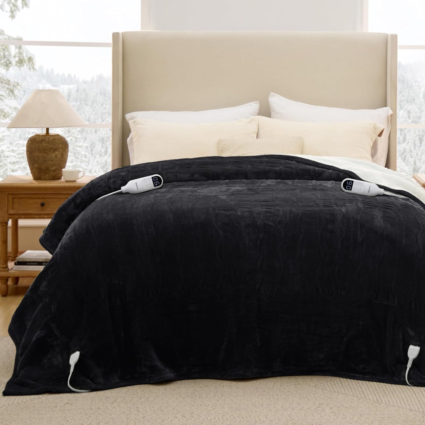 Bedsure Heated Blanket Throw Blanket with Preheat Function - Fast Heating Electric Blanket, Soft Flannel Throw with 6 Time Settings(Up to 10H), 6 Heating Settings, Gifts for Grandma (50"x60", Grey)