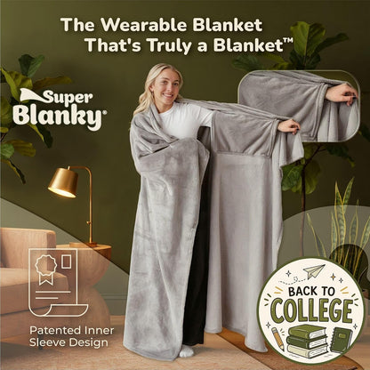 Super Blanky Wearable Blankets for Women & Men, Dorm Room Essentials, Gift for Her, Gifts for Women, Wife Birthday Gift Ideas