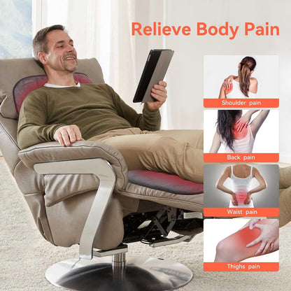 CuPiLo Heated Massage Mat for Bed, Back Massager with Heat & Vibration