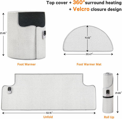 Under Desk Heater & Space Heater for Indoor Use,Leg Foot Feet Warmer For Office Home Quiet, Small Portable Personal Office Heater Accessories,Essentials Supplies For Women Men Gifts Medium