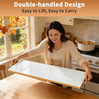 Electric Warming Tray,Extralong 47"x12",Tempered Glass Warming Mat for Food