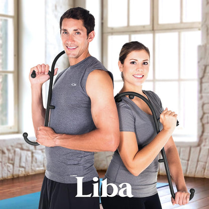 LiBa Back and Neck Massager Trigger Point Hook Therapy Tool Navy