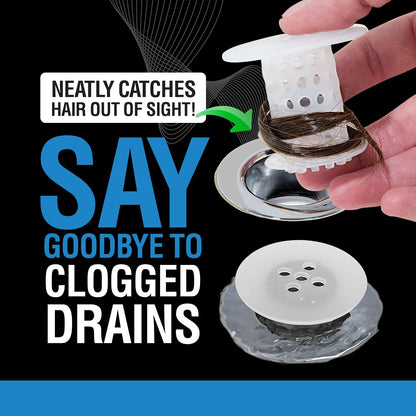 TubShroom Bathtub Drain Hair Catcher – in-Drain Tub Strainer & Clog Prevention Protector, Fits Standard 1.4”–1.75” Tub Drains, Easy Clean, Captures Human & Pet Hair Out of Sight (Gray)