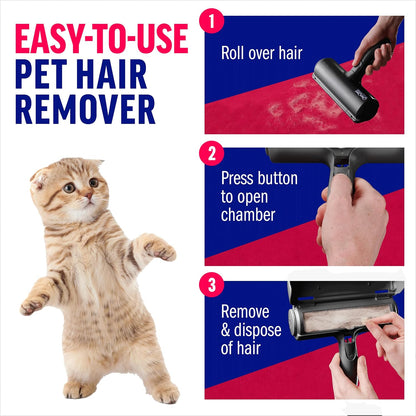 ChomChom Roller Pet Hair Remover – Reusable Lint Roller Pet Hair Removal Tool for Clothes, Couches, Cars and Travel - Cat Dog Hair Remover, Compact, No Sticky Refills Needed (Mini Roller)