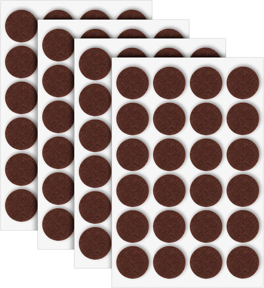 96Pcs Felt Furniture Pads for Hardwood Floors, 3/4" Self Adhesive Chair Felt Pads Felts Furniture Pad from Furnitures Scratches Moving Your Furnitures Smoothly for Chairs, Tables, Couches (Brown)