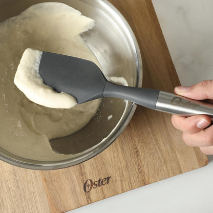 Oster Chadswyck 8” Can Opener, Stainless Steel Manual Can Opener with Soft Grip Handles, Smooth Edge Cutting, Dishwasher Safe
