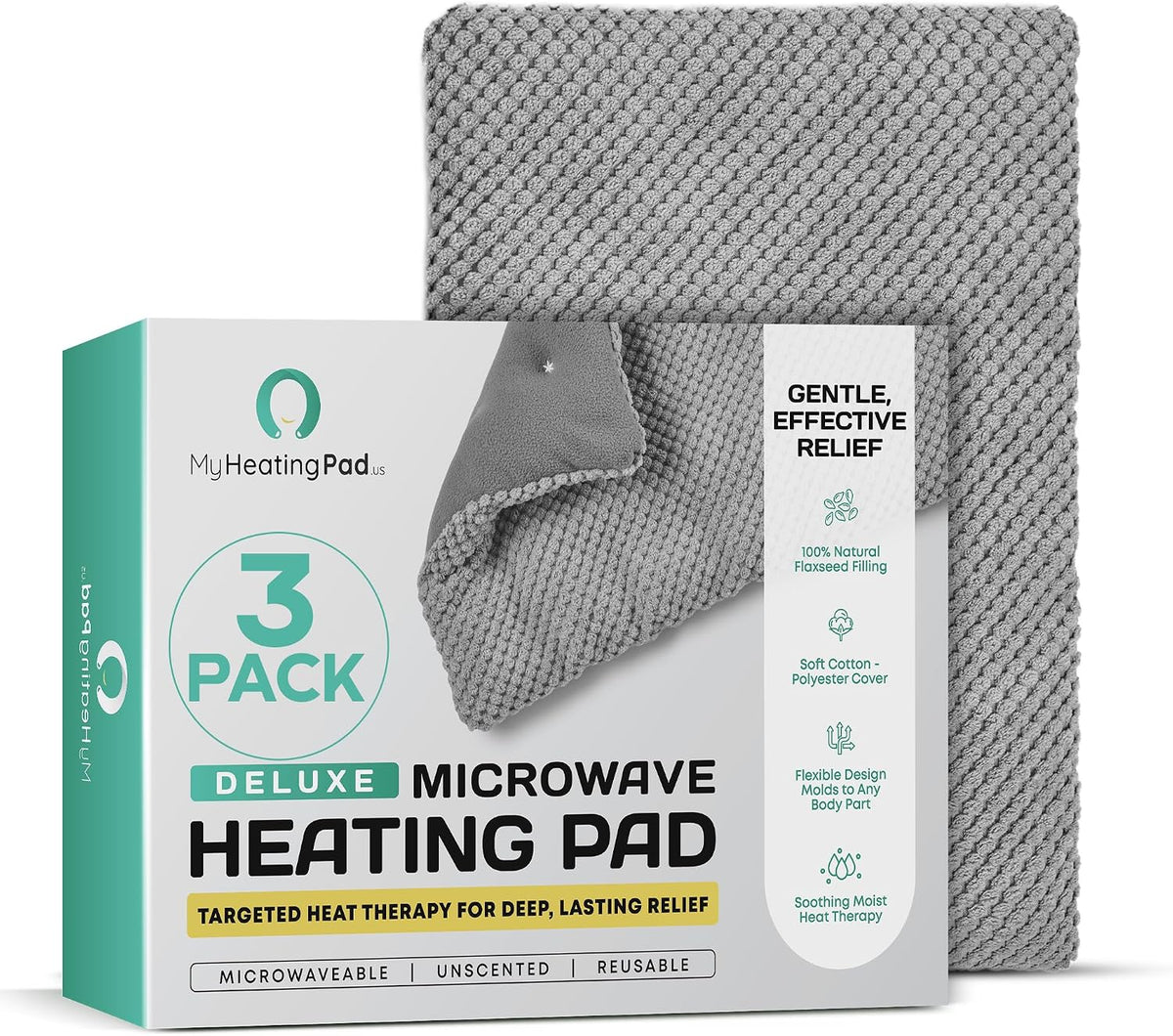 My Heating Pad Microwave Heating Pad - Moist Microwavable Heating Pads for Joints and Muscles Relief - Microwave Hot Pack Heat Pad for Cramps - Chilled or Heated Pad Therapy - Purple Unscented