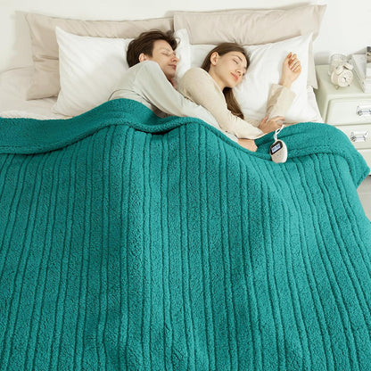Heated Throw Blanket 50"X60", Soft Sherpa, 4 hrs Auto Shut Off