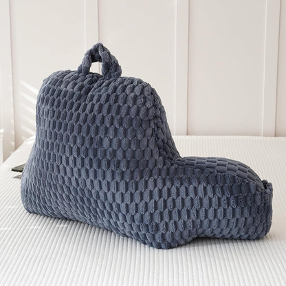 Large Reading Pillow for Adults, Back Support Pillow for Sitting Up in Bed with Arms, Couch for Lounging Bedrest, Pink