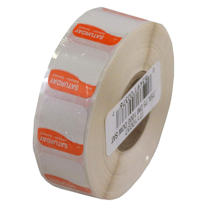 DayMark Safety Systems I132152 Day of The Week 3/4" Square Dissolvable Labels, Monday-Sunday, Label Dispenser Included (7,000 Labels)