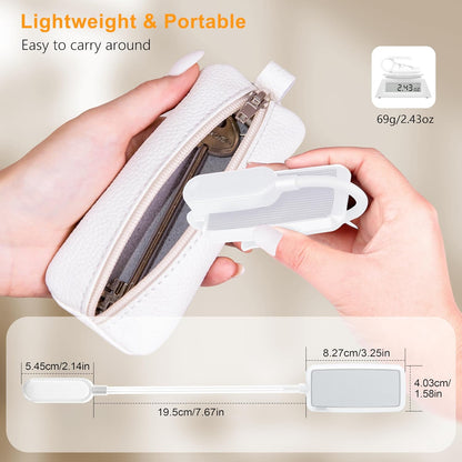 Gritin 16 LED Rechargeable Book Light for Reading in Bed | Eye Caring 3 Color Temperatures,Stepless Dimming Brightness,80 Hrs Runtime,Lightweight Flexible Clip on Light for Book Lovers