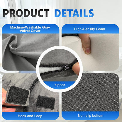 Leg Elevation Pillows for After Surgery, Knee Replacement Recovery Wedge Pillow for Single Leg with Semi-Cylindrical Pillow for Hip Ankle Knee Relief Keep Leg Straight