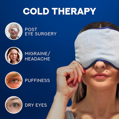 Ticlo's Cooling Eye Mask for Puffy Eyes - Gift Ready Box - Gel Eye Mask for Sleeping, Cold Compress for Dark Circles, Cold Reusable Compress for Migraines, Headaches, and Post-Surgery Recovery