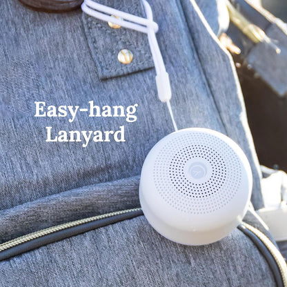 Yogasleep Travel Mini Portable White Noise Sound Machine, 6 Soothing Sounds, Volume Control, Dimmable Night Light, Sleep Therapy for Adults & Baby, USB Rechargeable, Lanyard Included