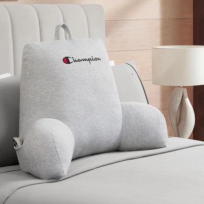 Champion Faux Wool Bedrest Pillow, 100% Polyester Cover and Fill, Spot Clean Only, Navy Blue, 29" x 24.5" x 10.5"