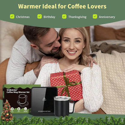 VOBAGA Mug Warmer, Coffee Cup Warmer for Desk with 5 Temp Settings & 2-12H Timer, Smart Candle Warmer & Coffee Warmer with Display for Fastest Heating Coffee, Cocoa, Ideal Coffee Gifts(No Cup)