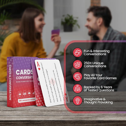 Cards & Conversation 250 Conversation Starters, Spark Real Conversations | Features 5 Topics Per Card to Find the Perfect Questions You Never Thought to Ask Families, Friends, Adults, and Coworkers