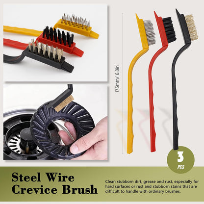 15Pcs Crevice Cleaning Brush Set Hard Bristle Scrub Brushes Tools Groove Gap Cleaning Brush for Housekeeping Bathroom Corners Window Track Kitchen Toilet Cup Faucet