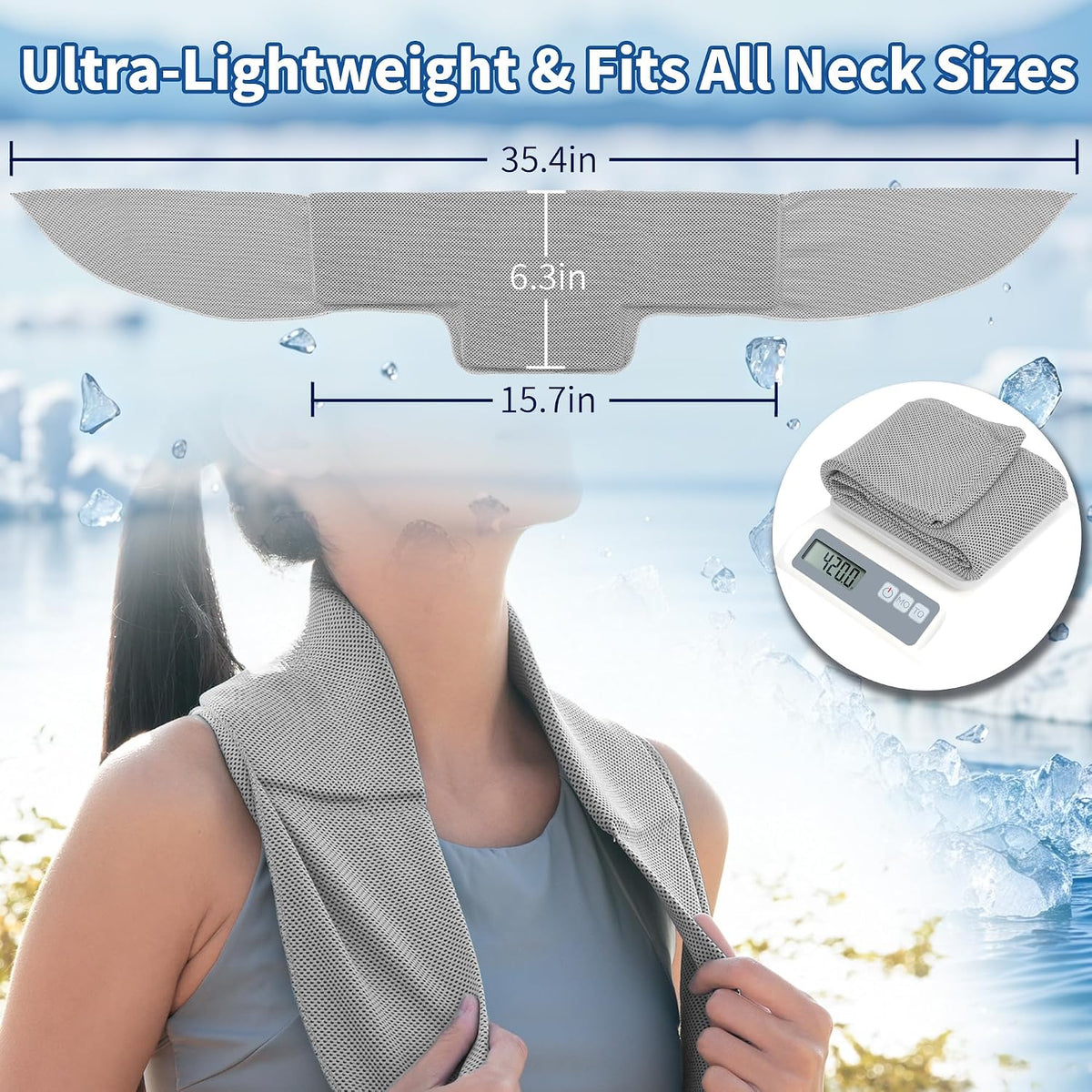 Widened Cooling Neck Wraps Long Lasting Neck Ice Pack Wrap