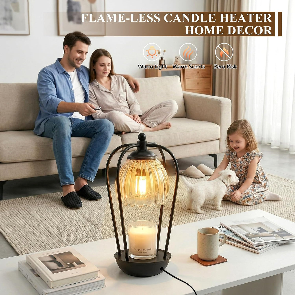 Candle Warmer Lamp with Timer and Wireless Remote Control