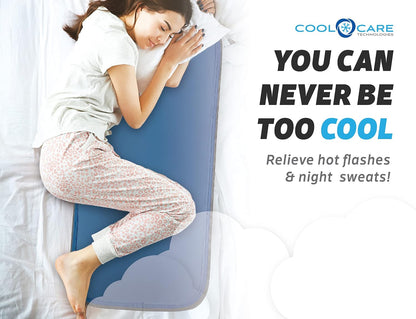 Cool Care Technologies Cooling Pad for Bed - Pressure Activated Gel Provides Instant Relief - Ideal for Fevers, Hot Flashes, Night Sweats