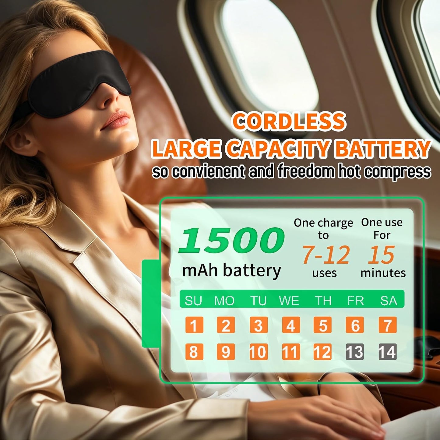 Heated Eye Mask for Dry Eyes Relief, Precise Heating Fits Eyelids,FSA-HSA Eligible,Engineered Cordless Warm Eye Compress for MGD, Styes, Slimmer Silk Sleep Eyeshade,Washable, Rechargeable