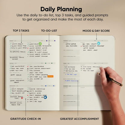 Dated, 2026 Planner, 5.8” x 8.3” - The #1 Productivity Planner to Achieve Your 2026 Goals - Planner 2026-2027 by PRODUCTIVITY STORE (A5, GREY)