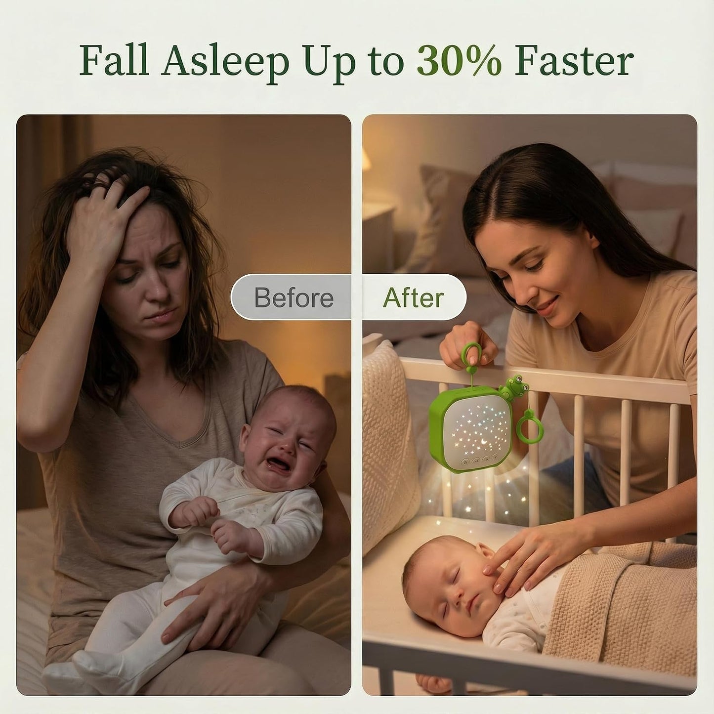 White Noise Sound Machine Baby with Star Projector | Portable Sleep Aid Lullaby Music for Baby Sleeping | Soothing Sound Machine for Nursery, Car Travel, Bedroom Crib, Kids Gifts (Puppy)