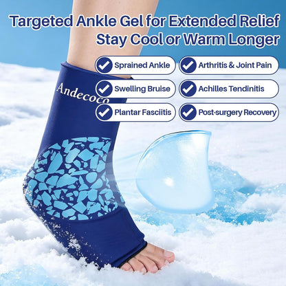 Reusable Ankle Foot Ice Pack Sleeve