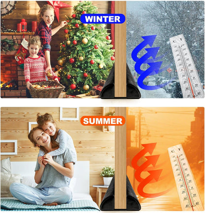 GDHOMM Door Draft Stopper for Bottom of Door, Adjustable Door Sweep Door Draft Blocker Door Gap Filler, Energy Saving, Keeps Sound Draft Light Out - Fits 30” to 36” Door