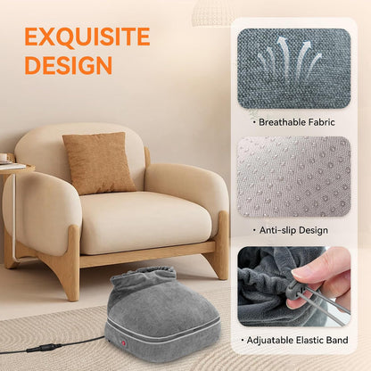 Snailax Shiatsu Foot Massager with Heat, Foot Warmer with Removable Cover