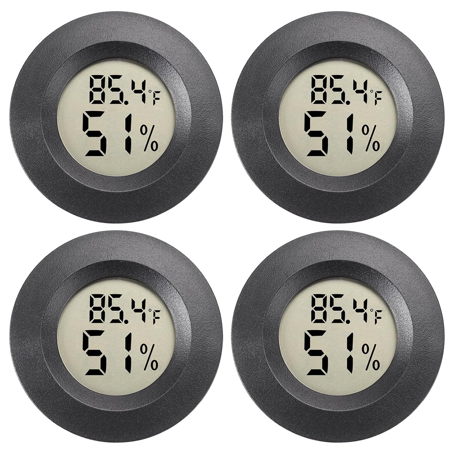 Hygrometer Thermometer Digital Humidity Meter 2 Pack | Mini Size,℉/℃ Conversion Indoor/Outdoor Humidity Monitor Reptile Thermometer For Greenhouse Garden Cellar