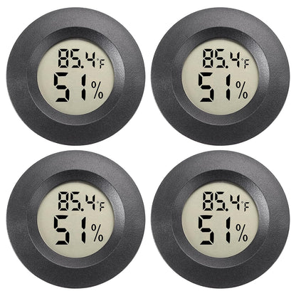Hygrometer Thermometer Digital Humidity Meter 2 Pack | Mini Size,℉/℃ Conversion Indoor/Outdoor Humidity Monitor Reptile Thermometer For Greenhouse Garden Cellar