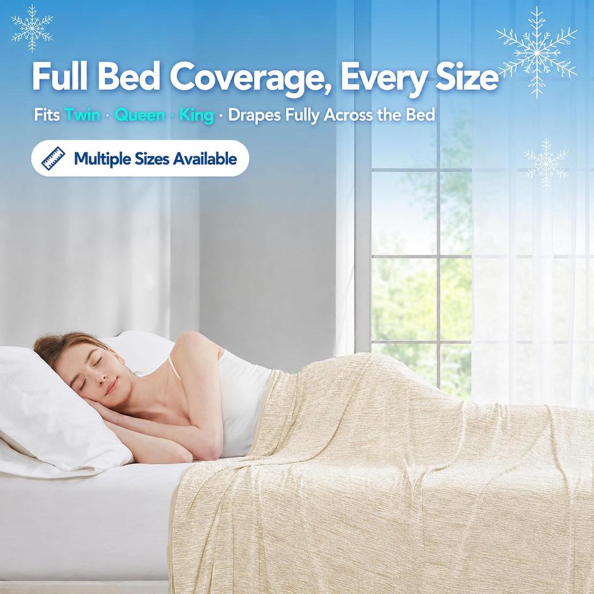 Cooling Blanket Queen Size for Hot Sleepers, Q-Max >0.4, 90 x 90 Inch, Grey